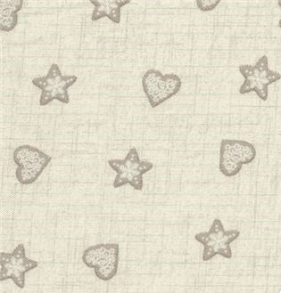 100% Cotton Hearts and Stars - Makower