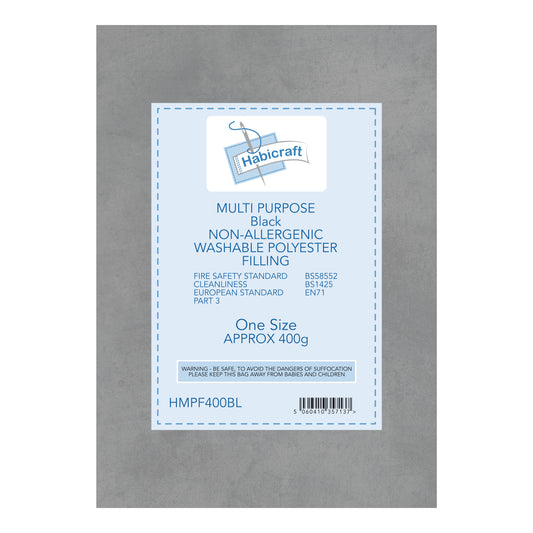 Toy Stuffing Black 400g
