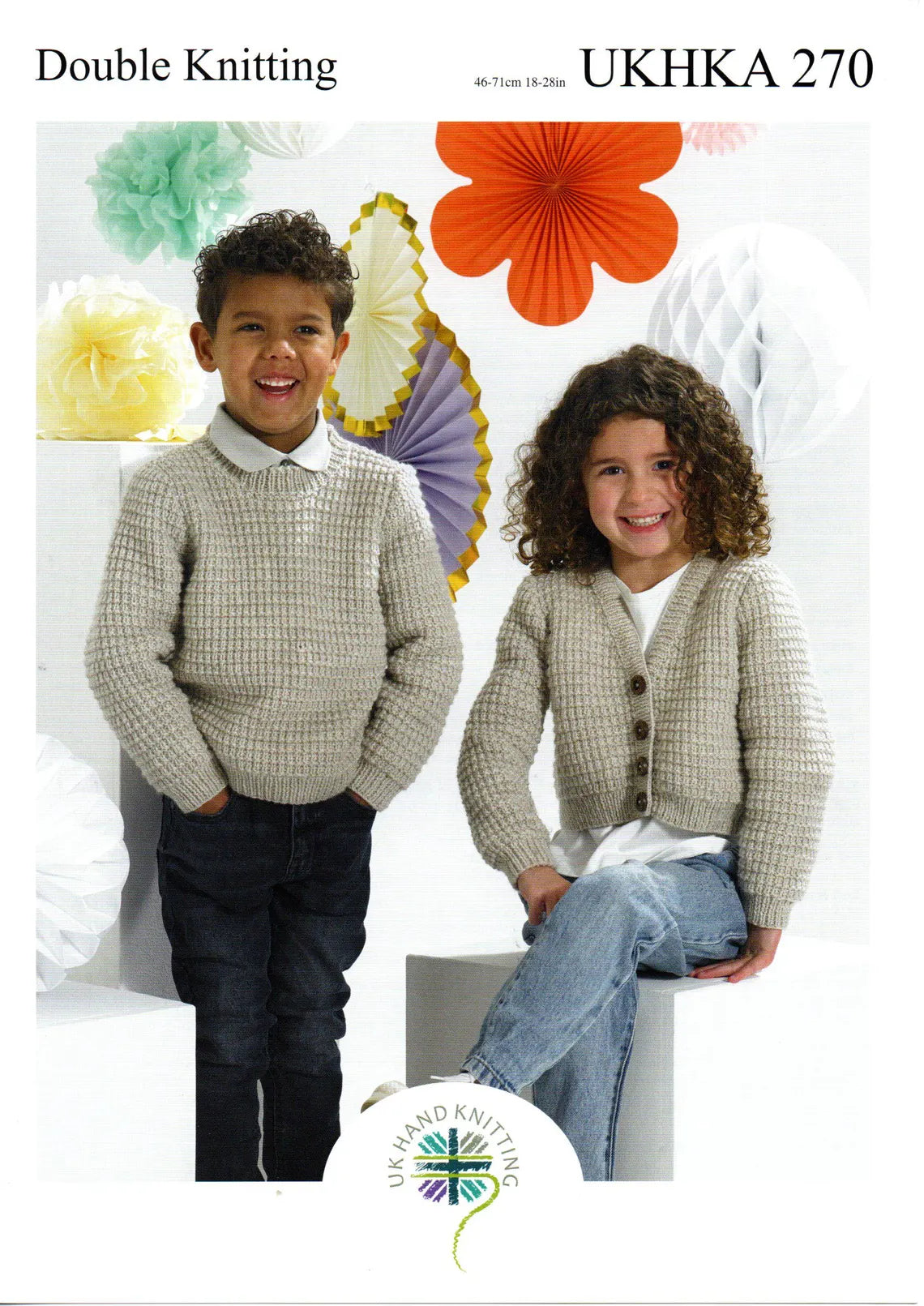 UKHKA 270 Knitting Pattern Double Knitting
