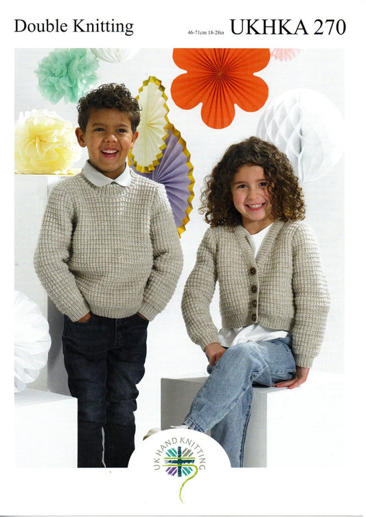 UKHKA 270 Knitting Pattern Double Knitting