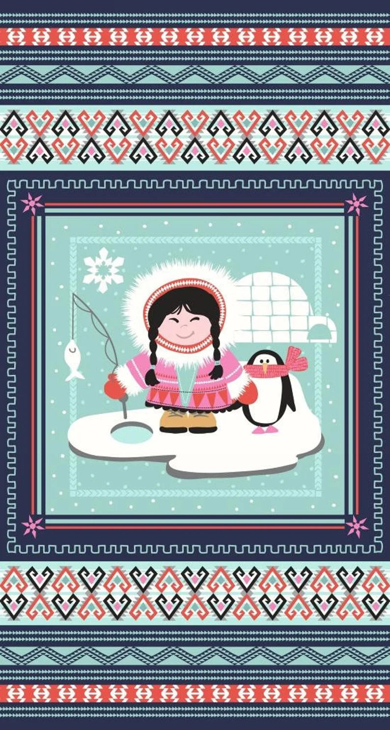 100% Cotton  Artic Girl Panel By Studio E
