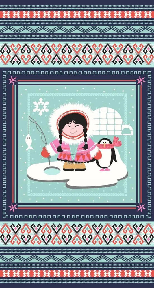 100% Cotton  Artic Girl Panel By Studio E