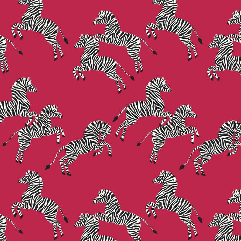 100% Cotton Just Zebras from Zebras by Maria Galybina