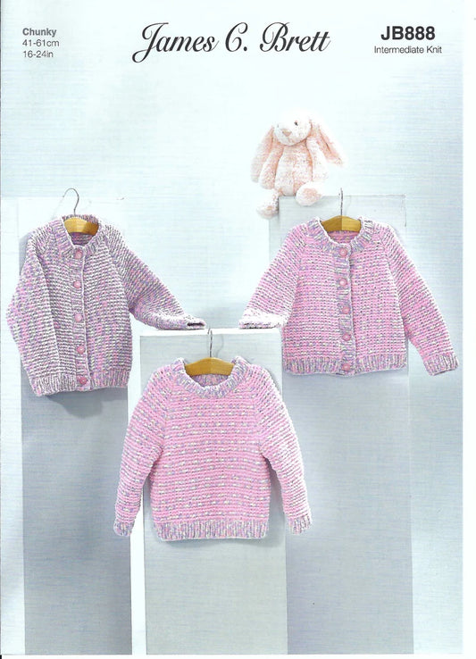 James C Brett Knitting Pattern JB888 Chunky