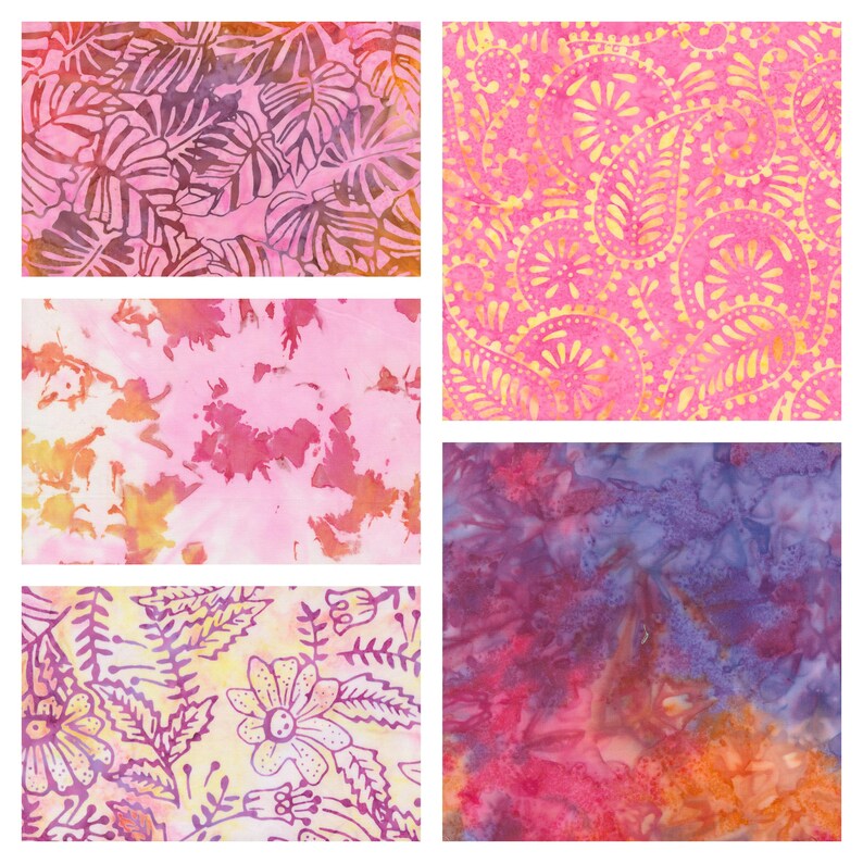 100% Cotton Charm pack - Berrylicious Batiks - Moda - 5" Squares