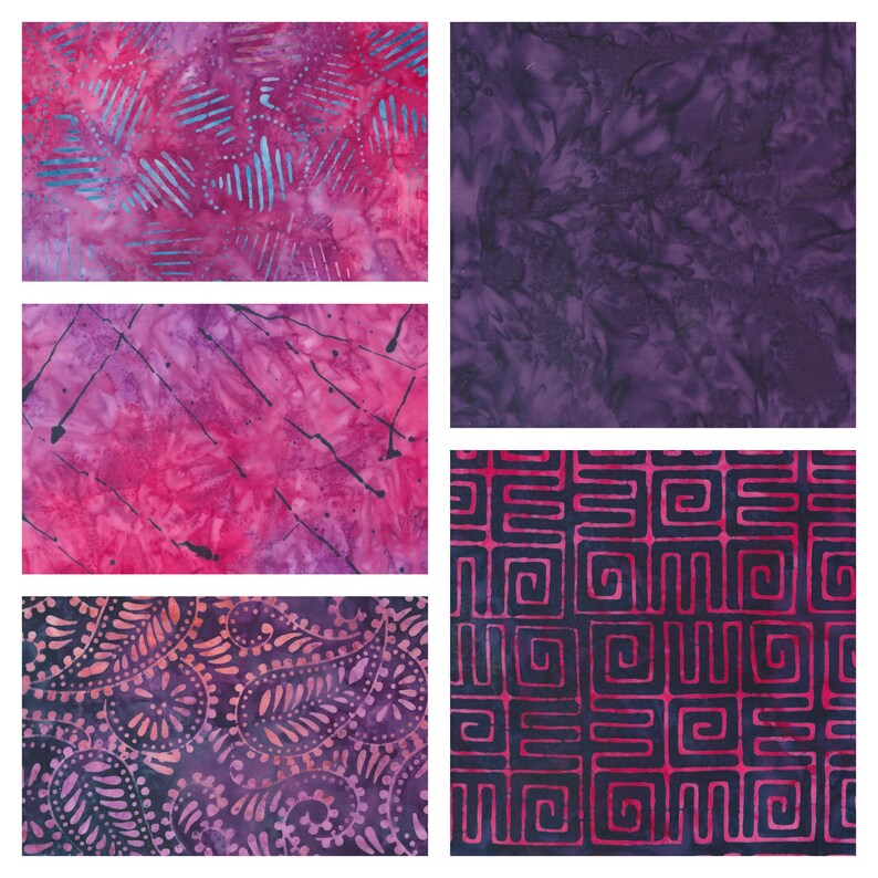 100% Cotton Charm pack - Berrylicious Batiks - Moda - 5" Squares