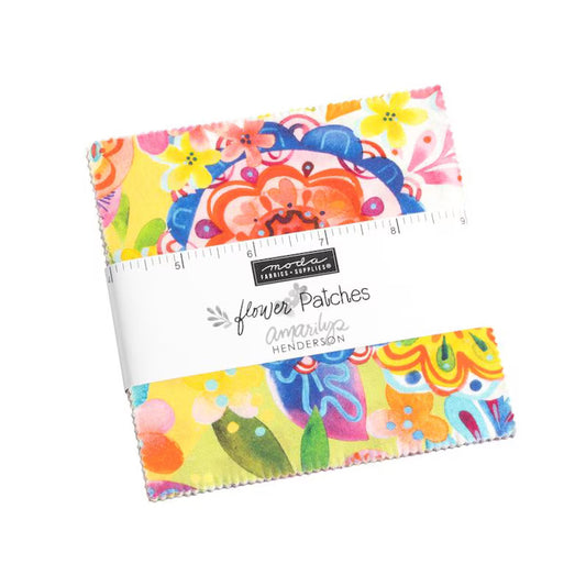 100% Cotton Charm pack - Flower Patches - Moda - 5" Squares