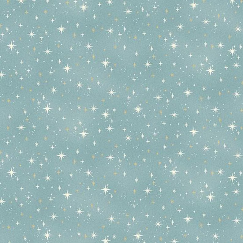 100% Cotton Charmed Teal shimmer By Makower