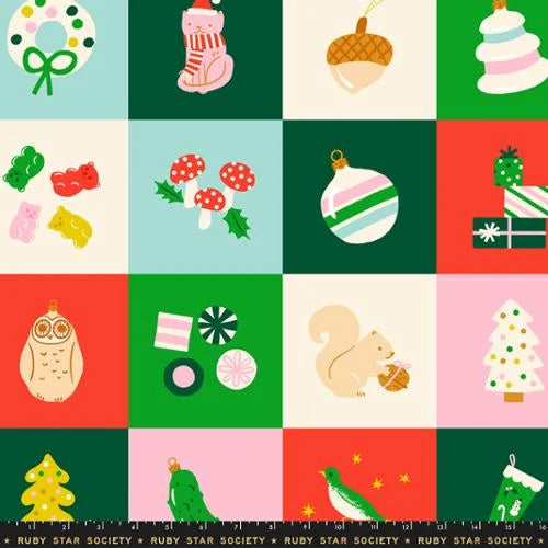 100% Cotton Merry Happy By Kimberly Kight Of Ruby Star Society  – Lollipop
