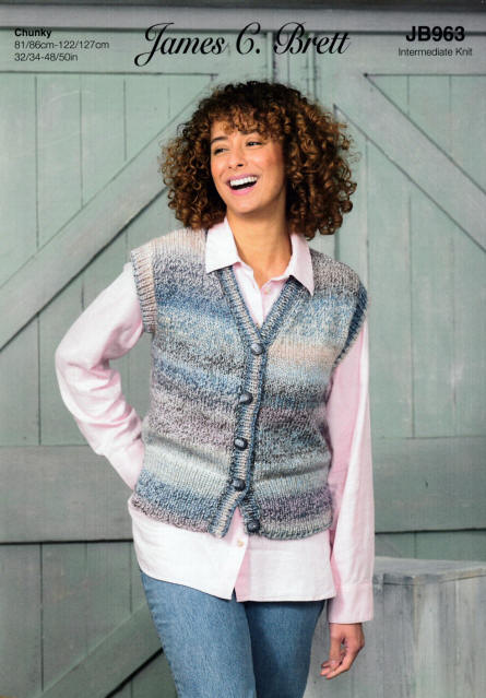 James C Brett Knitting Pattern JB963 Chunky