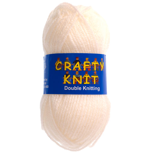 Crafty Knit Double Knitting - White