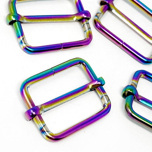 25mm Metal Strap Slider Adjuster  Rainbow