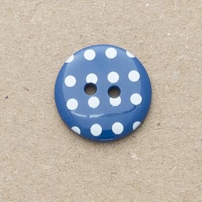 Spotty Buttons - Royal Blue 15mm