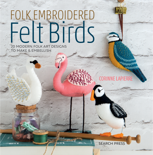Folk Embroidered Felt Birds