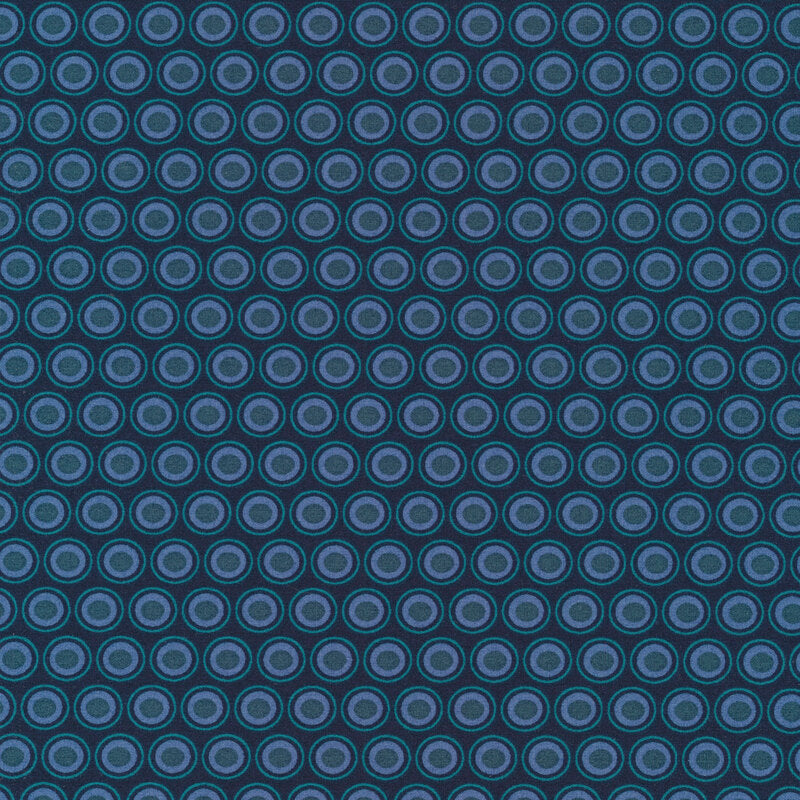 100% Cotton Oval Elements - Mood Indigo