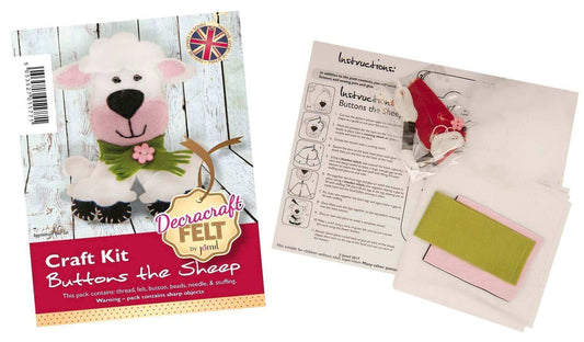 Buttons Sheep Felt Kit