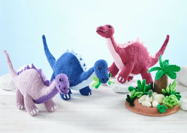 King Cole Knitting Book Dinosaur Land Book 1
