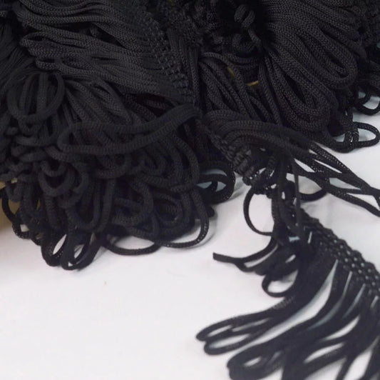 Trimming Loop Fringe 7.5cm - Black