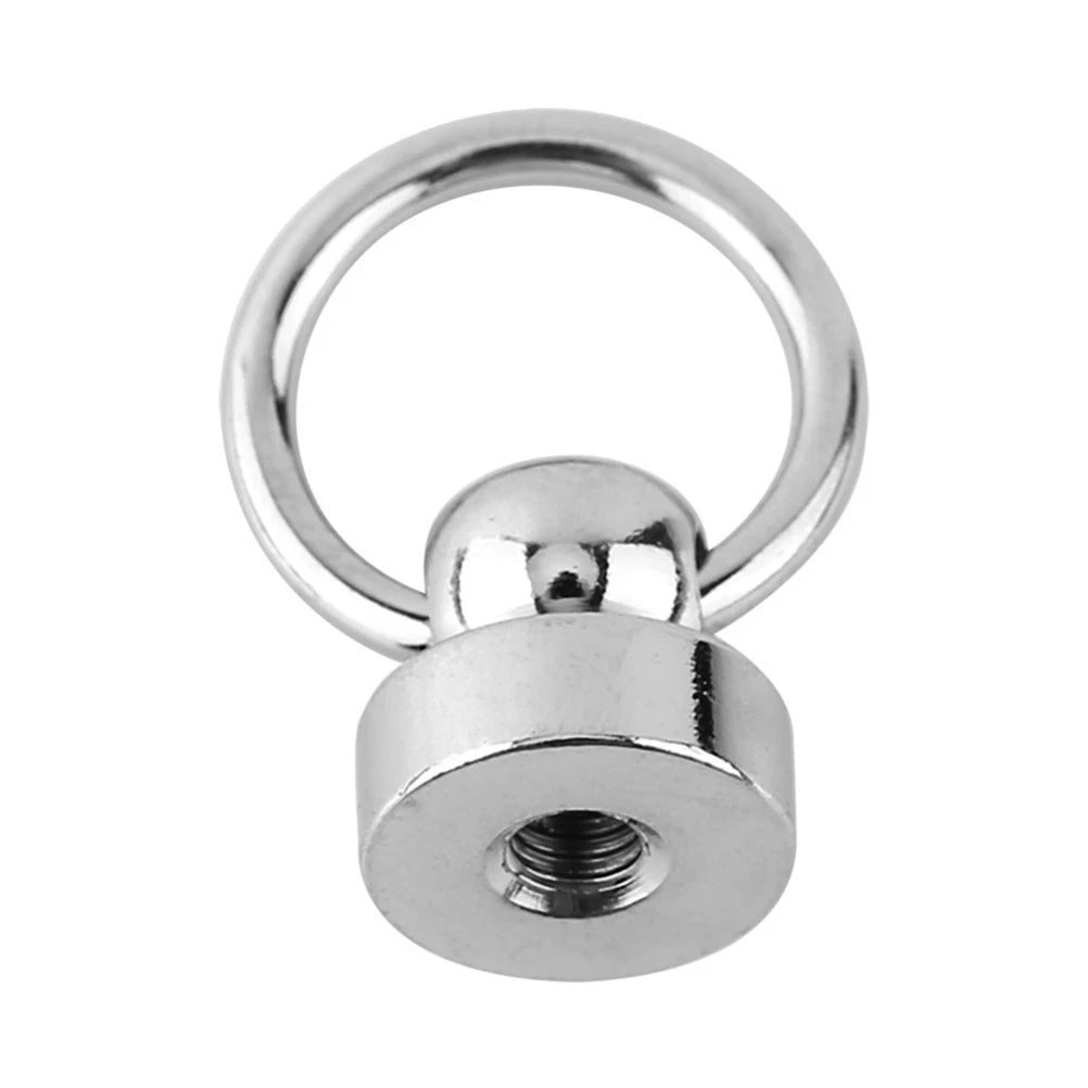 Metal Screw On Rivet with Hoop- Silver Coloured