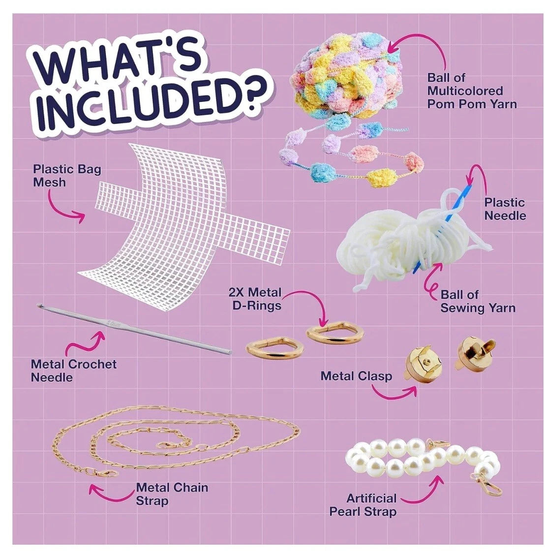 PURPLE LADYBUG Make Your Own Purse Craft Kit