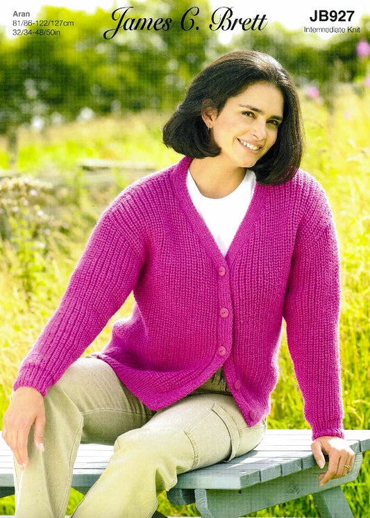 James C Brett Knitting Pattern JB927 Aran