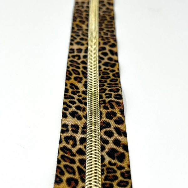 Zip No5 (6mm) by the metre Leopard