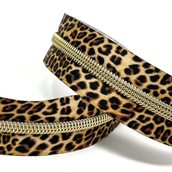 Zip No5 (6mm) by the metre Leopard