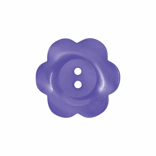 Buttons 18mm Purple Flower