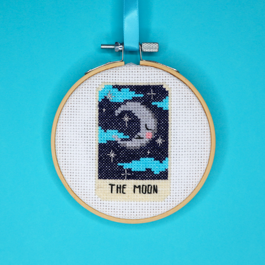 The Moon Tarot Card Cross Stitch Kit