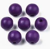 Wooden Beads Purple 14mm