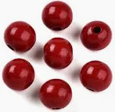 Wooden Beads Dark Red 16mm