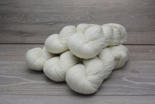 Undyed Deluxe Sock 4ply with Silver Lurex