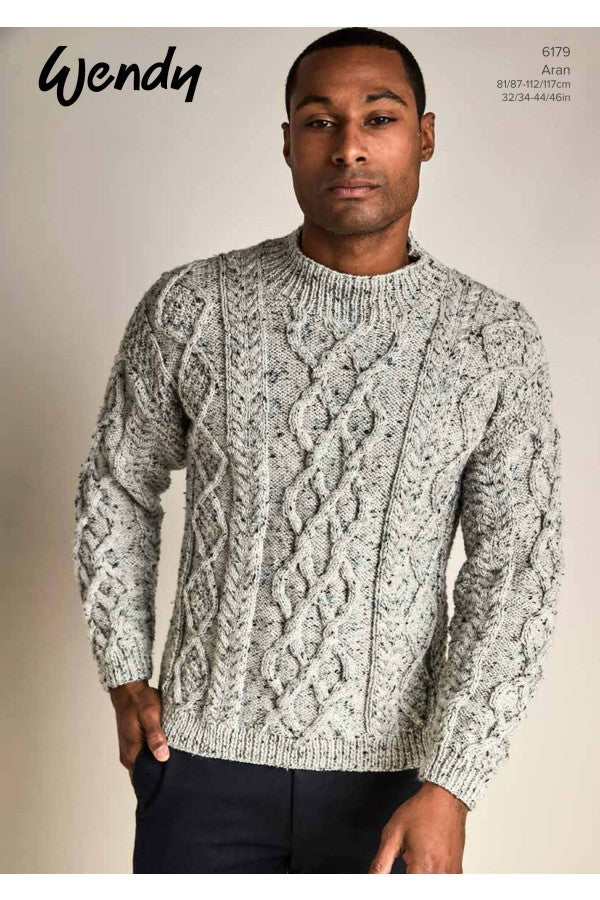 Wendy 6179 Knitting Pattern Aran