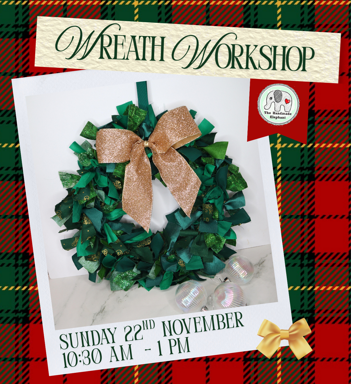 Wreath Workshop- Sunday 22nd November