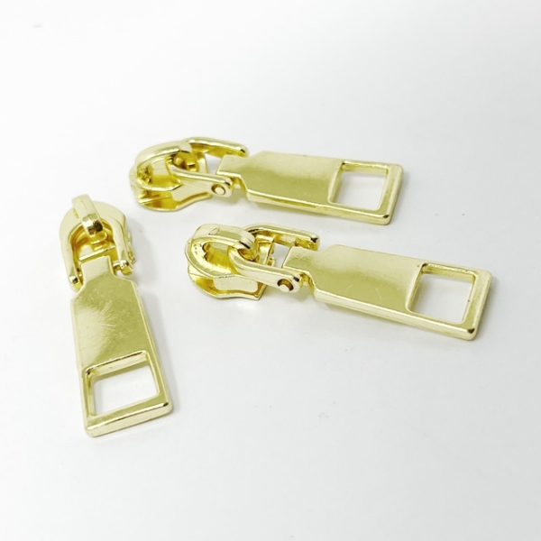 6mm Zip Slider Bright Brass