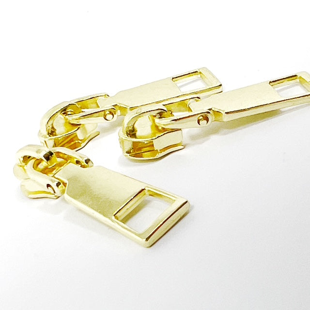 6mm Zip Slider Bright Brass