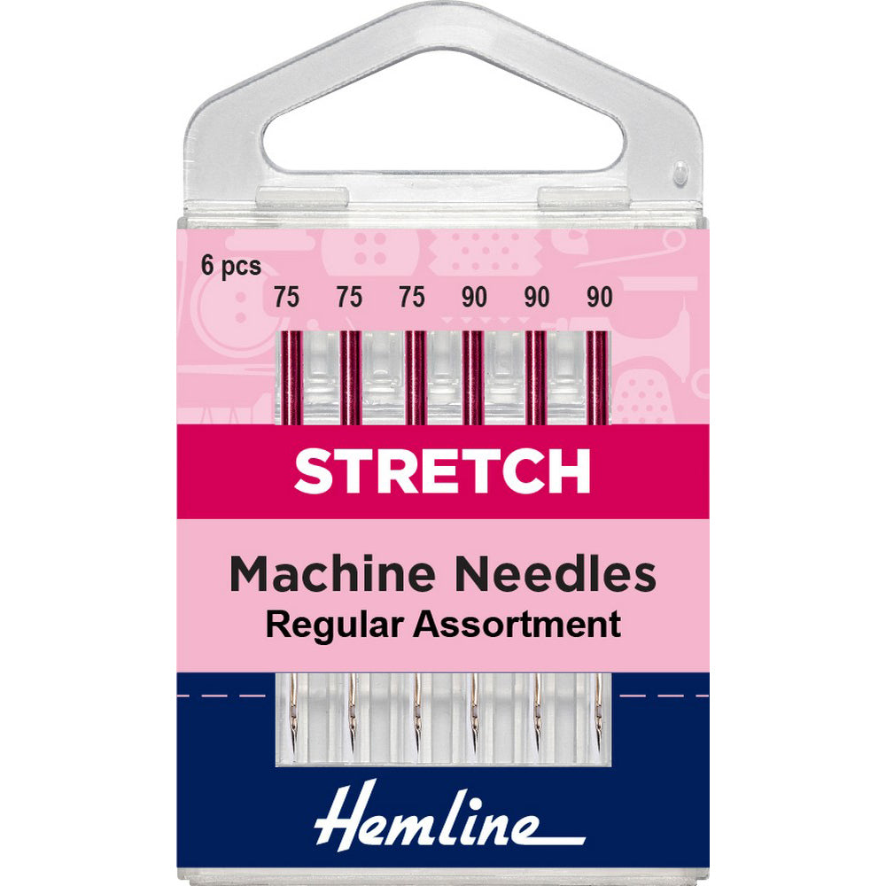 Hemline Stretch Assortment 3x 75/11 & 2x 90/14 Machine Needles 6pcs