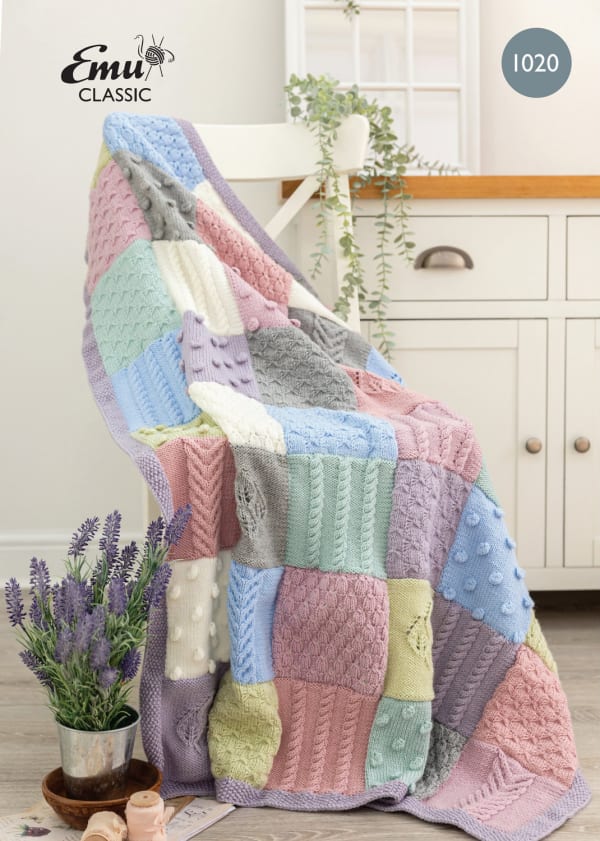 Emu Knitting Pattern The Provence Blanket - 1020 - Double Knit