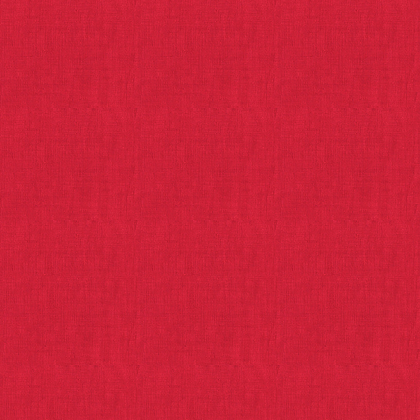 100% Cotton Linen Texture - Red by Makower