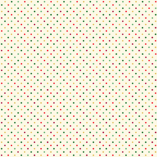 100% Cotton Multi-Spot - Christmas  by Makower
