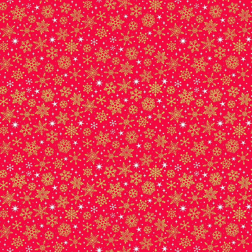 100% Cotton Snowflake - Christmas Scandi by Makower