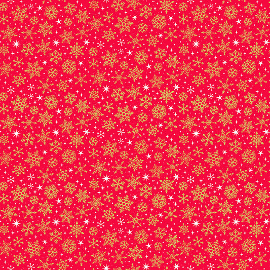 100% Cotton Snowflake - Christmas Scandi by Makower