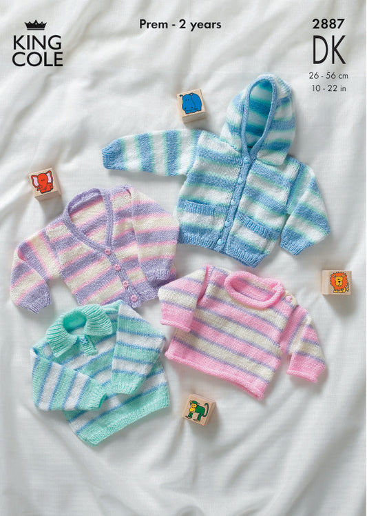 King Cole 2887 Jacket, Sweater and cardigans Includes Prem Size