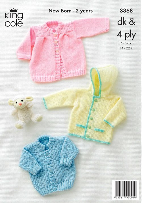 King Cole 3368 Jackets and Coats Double Knit and 4Ply