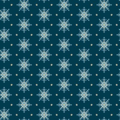 100% Cotton Crystal Uniform - Blue Escape Collection - By Makower