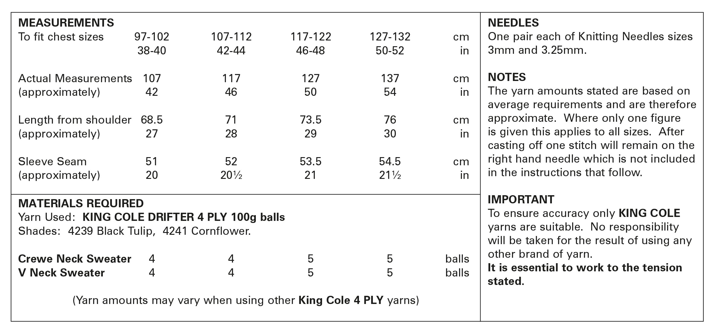 King Cole 5578 Easy Knit Raglan Sleeved Jumpers