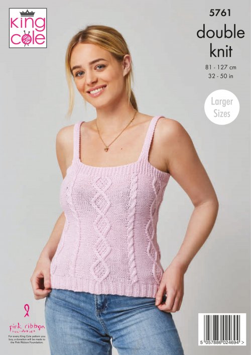 King Cole 5761 Ladies Top and Cardigan Double Knit