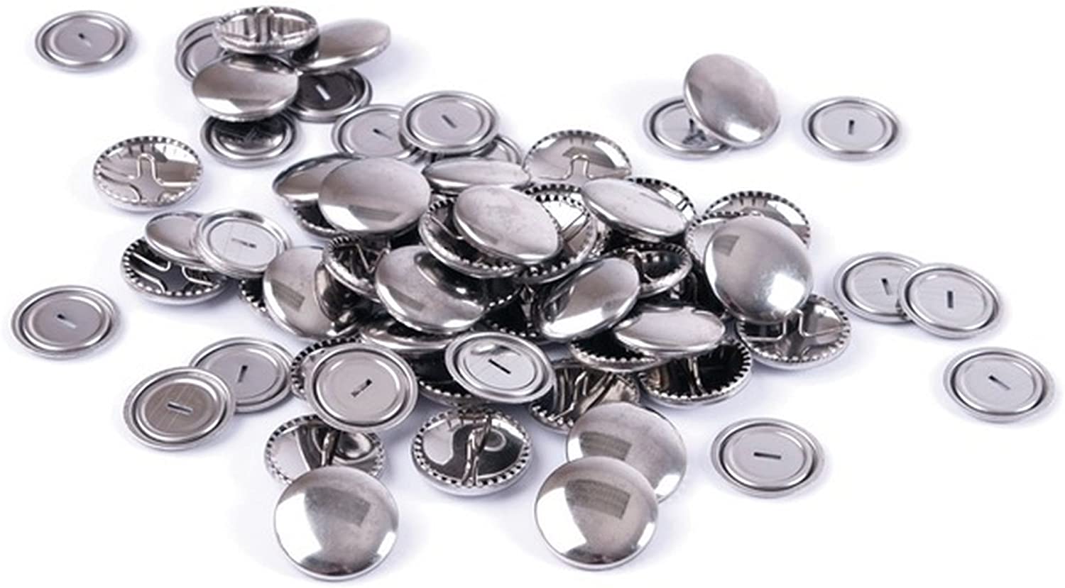 Self Cover Buttons 15mm Metal