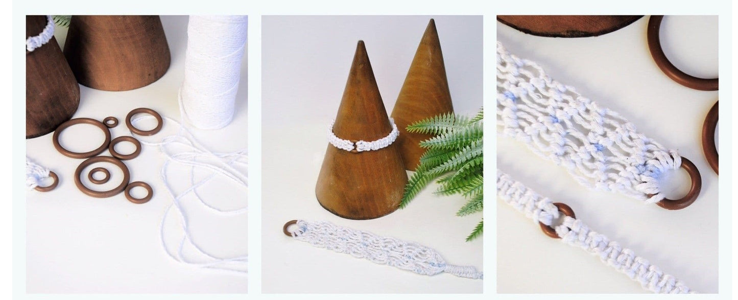 Macrame Rings - Brown - Mixed Bag - 12mm-45mm