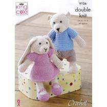 King Cole 9126 Teddy and Bunny Crochet Double knit